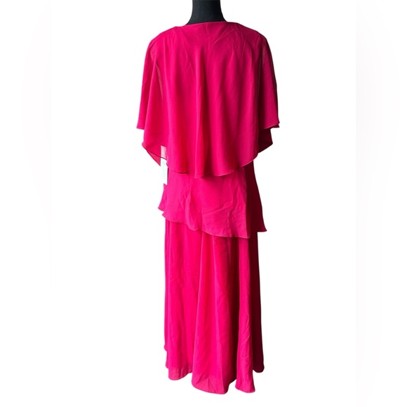 Coldwater Creek Flowy Raspberry skirt and shirt coordinated set NWT 18W - Picture 3 of 7